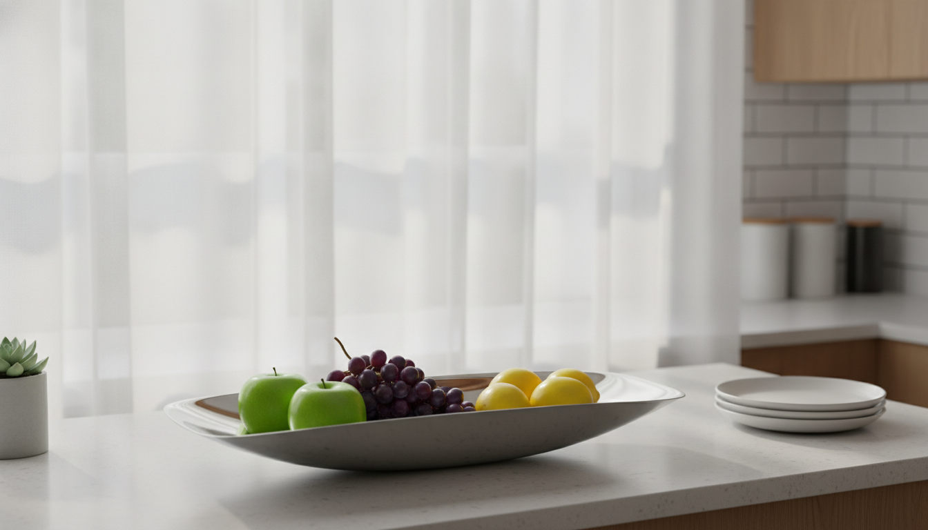 Airy Stainless Fruit Plate for Modern Countertop Style