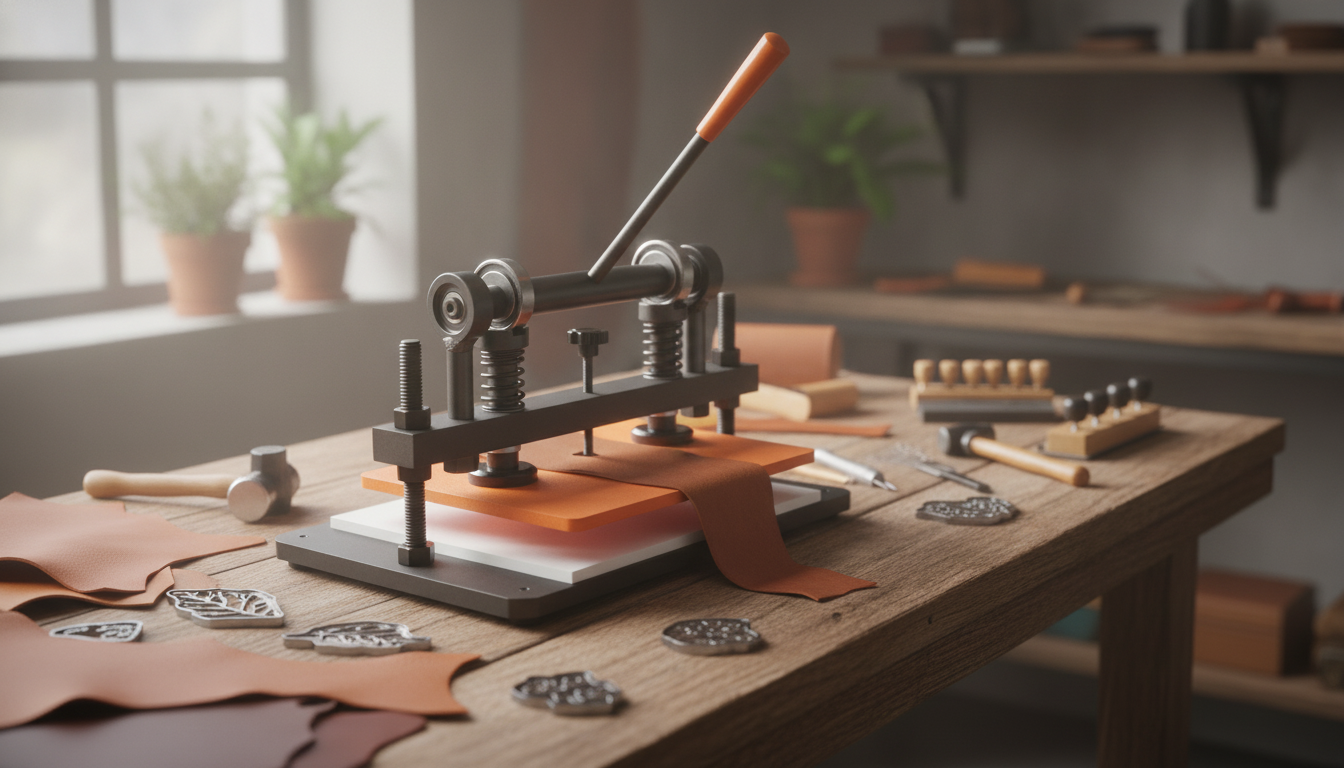Manual Leather Die Cutter Press: Cut & Emboss Control