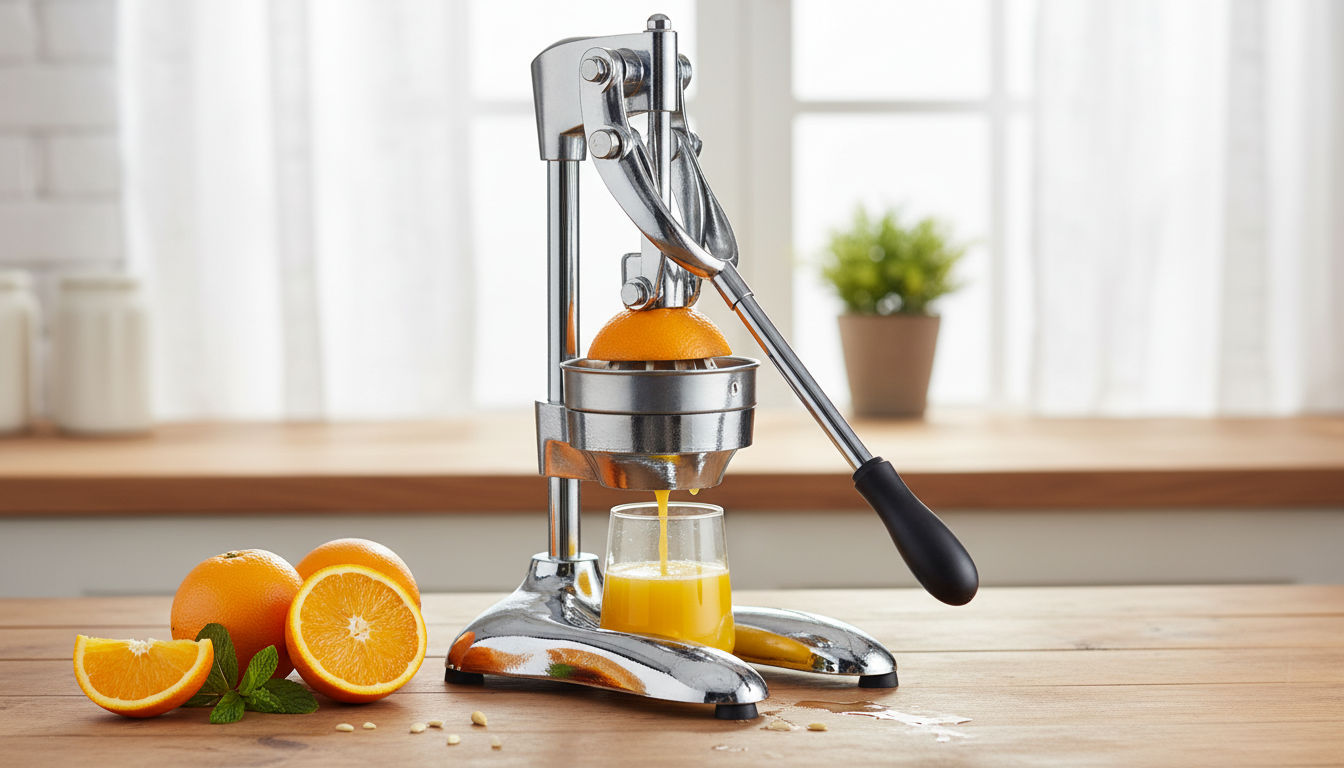 Stainless Steel Manual Citrus Press: Fast, Clean Juice